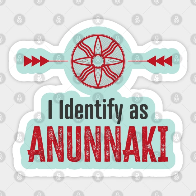 Identify Anunnaki (light) Sticker by WickedAngel